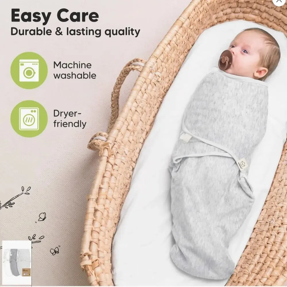 NEW* KeaBabies Angelic Blush 3-Pack Soothe Swaddle Wraps Size Small 0-3 mo.